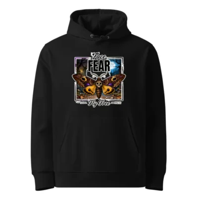 Face Fear Fly Free Hoodie – Unisex Eco-Friendly Pullover