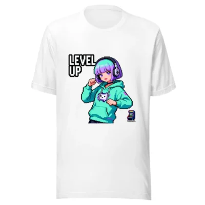 Level Up Pixel Art Gaming T-Shirt – Unisex Staple Tee