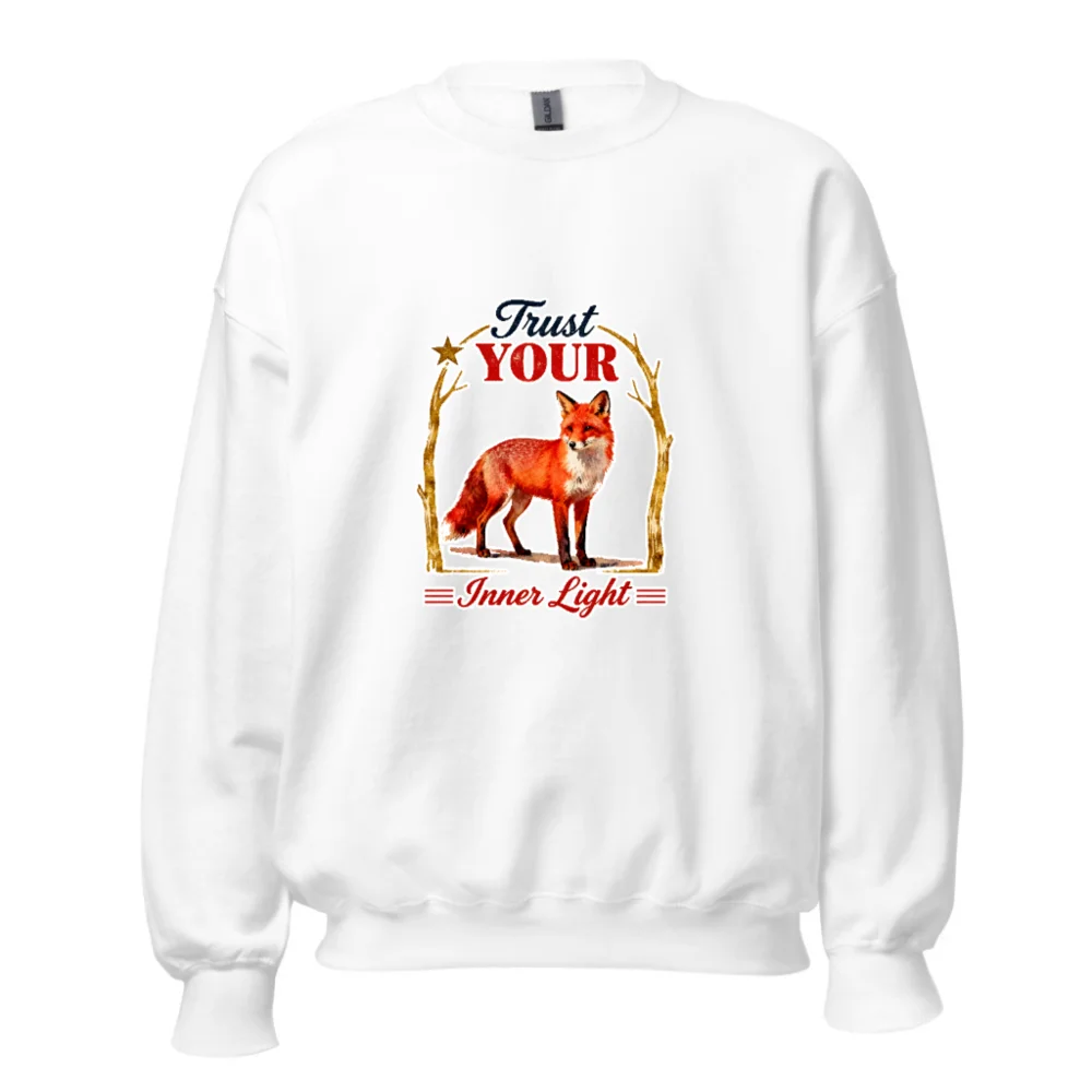 Trust Your Inner Light Fox Sweatshirt – Unisex Crew Neck