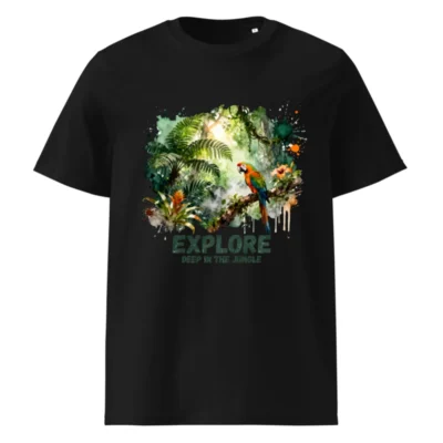Explore Deep in the Jungle Unisex Organic Cotton T-Shirt