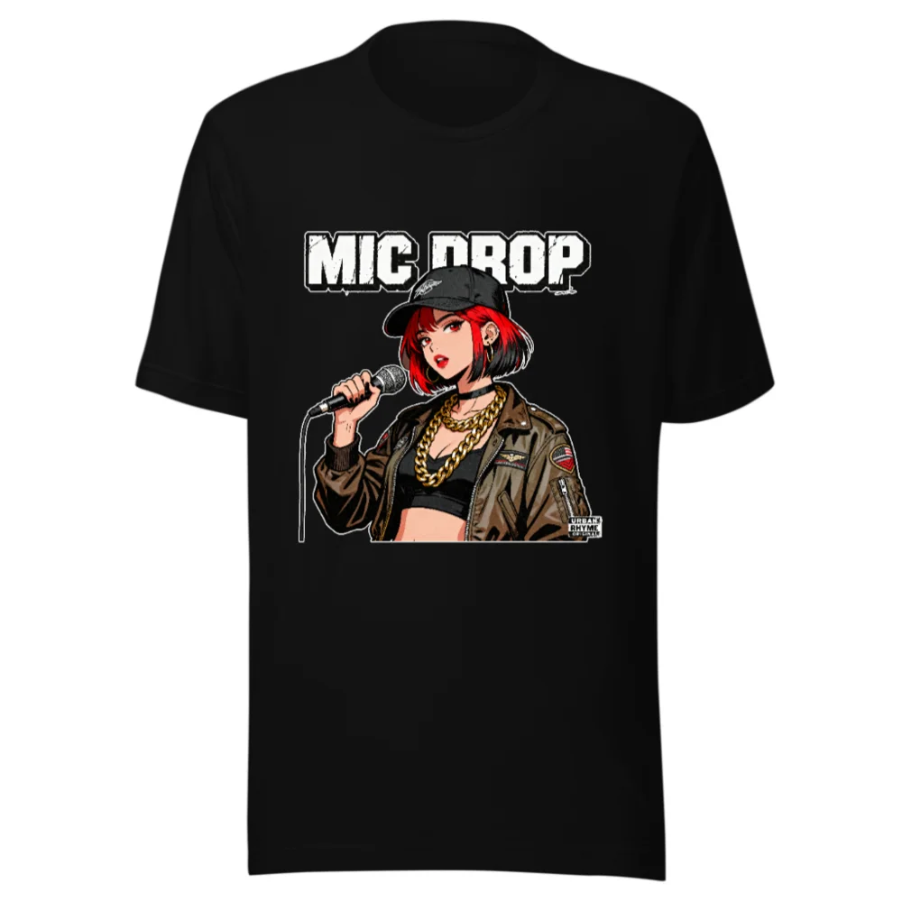 Mic Drop Unisex Staple T-Shirt – Streetwear Graphic Tee for Hip Hop Fans