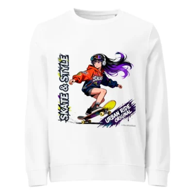 Skate & Style Unisex Organic Cotton Sweatshirt - Urban Ride Original