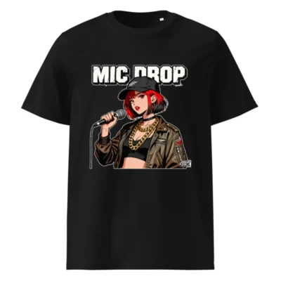 Mic Drop Unisex Organic Cotton T-Shirt - Streetwear Graphic Tee