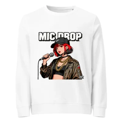 Mic Drop Unisex Organic Cotton Sweatshirt - Urban Rhyme