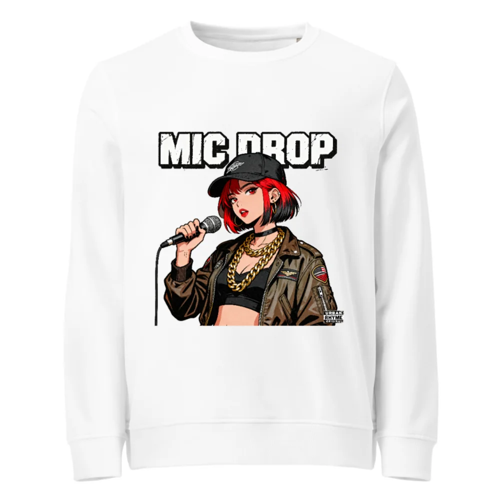 Mic Drop Unisex Organic Cotton Sweatshirt - Urban Rhyme