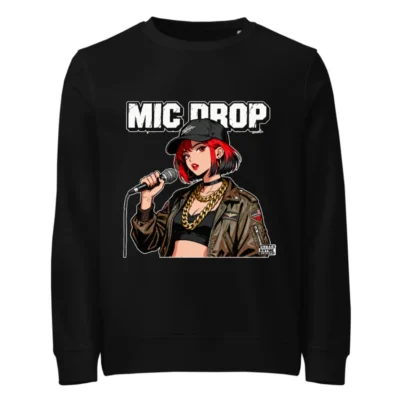 Mic Drop Unisex Organic Cotton Sweatshirt - Urban Rhyme