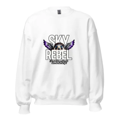 Sky Rebel Unisex Crew Neck Sweatshirt – Graphic Hoodie with Eagle Design