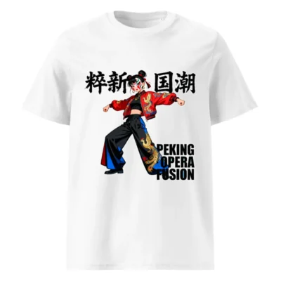 Unisex Organic Cotton T-Shirt – Peking Opera Fusion Graphic Tee