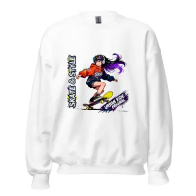Skate & Style Unisex Crewneck Sweatshirt – Urban Ride Original