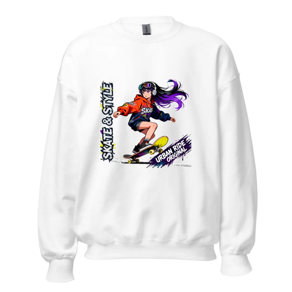 Skate & Style Unisex Crewneck Sweatshirt – Urban Ride Original
