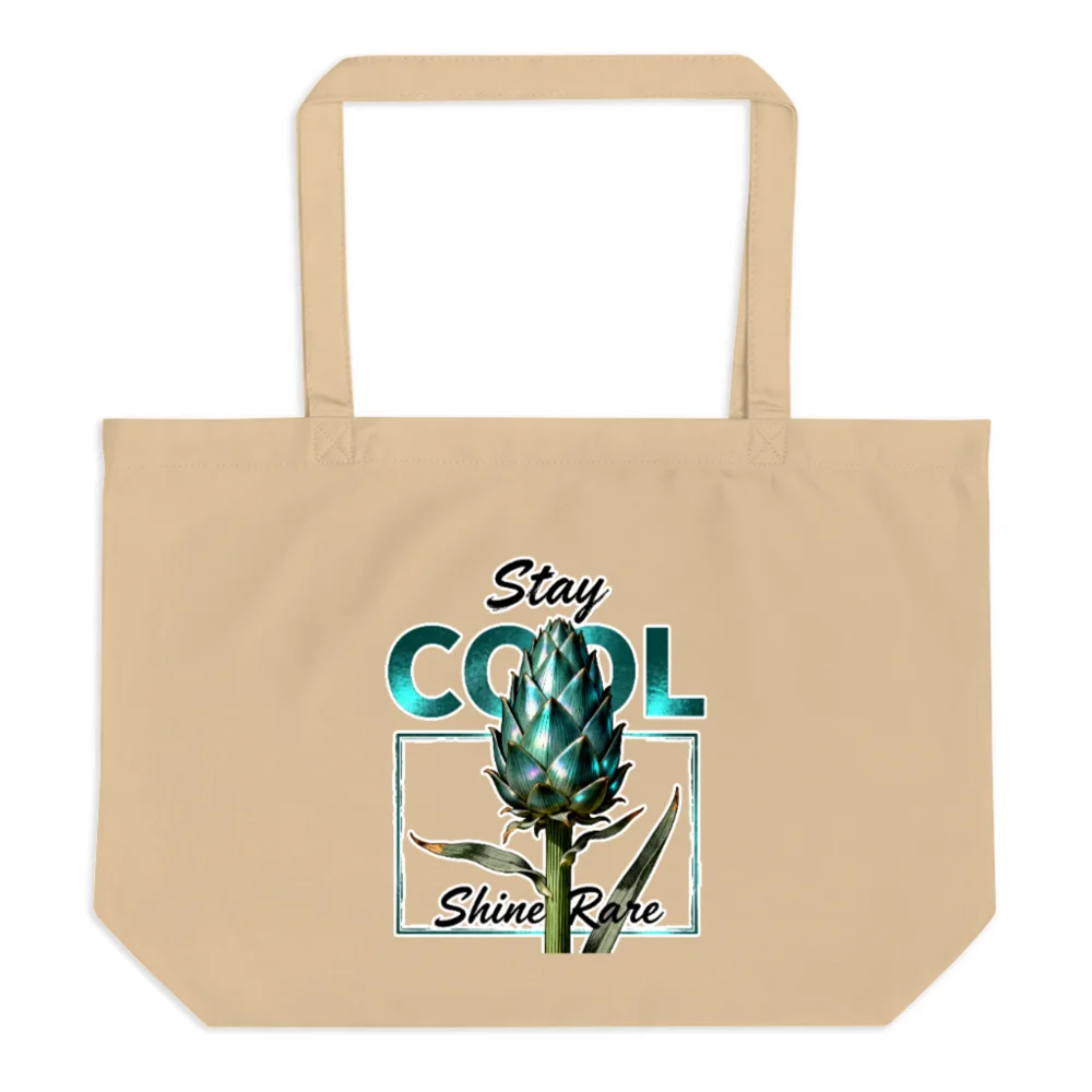 Organic Cotton Tote Bag – Stay Cool Shine Rare Art Print