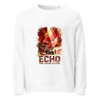 Echo Time Carved in Stone Unisex Organic Cotton Sweatshirt