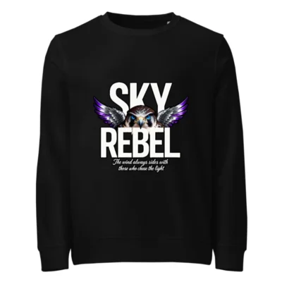 Sky Rebel Unisex Organic Cotton Sweatshirt – Bold Eagle Graphic