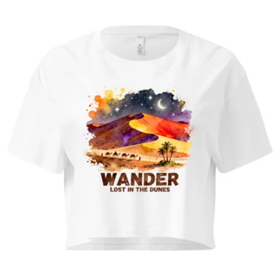 Wander Lost in the Dunes Women's Crop Top - Desert Art Tee