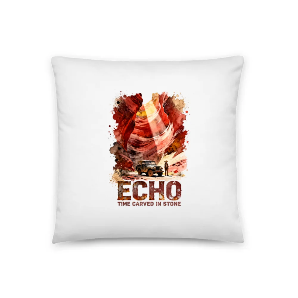 Echo Desert Adventure Pillow – 18x18 Inch Decorative Throw Pillow