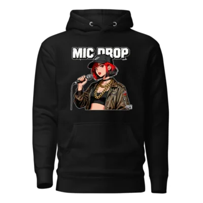 Mic Drop Unisex Premium Pullover Hoodie – Streetwear Graphic Hoodie