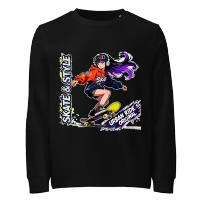 Skate & Style Unisex Organic Cotton Sweatshirt - Urban Ride Original