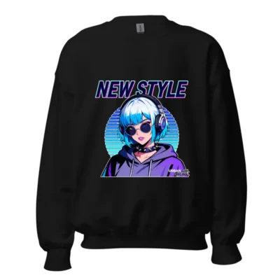 New Style Unisex Crew Neck Sweatshirt - Cyberpunk Anime Hoodie