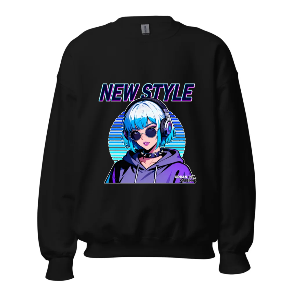 New Style Unisex Crew Neck Sweatshirt - Cyberpunk Anime Hoodie