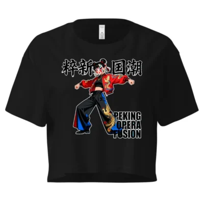 Peking Opera Fusion Crop Top for Women – Chinese Streetwear