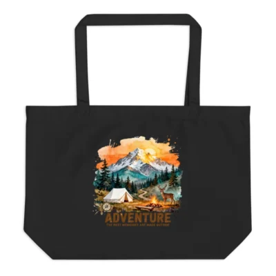 Adventure Tote Bag – Large Organic Cotton Shopping & Travel Bag