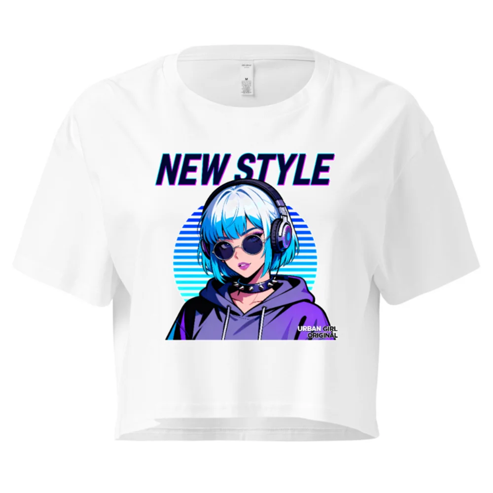 New Style Crop Top for Women – Urban Girl Graphic Tee