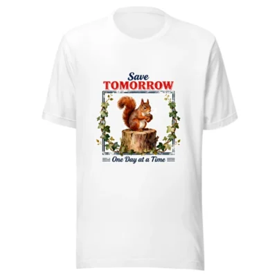 Save Tomorrow Squirrel T-Shirt – Unisex Eco Motto Tee