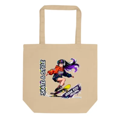 Eco Oyster Tote Bag – Skate & Style Urban Ride Canvas Bag