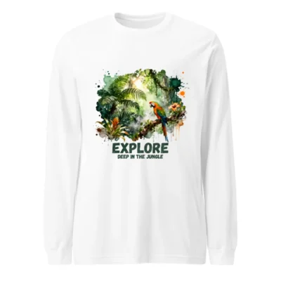 Explore Deep in the Jungle Unisex Long Sleeve Tee