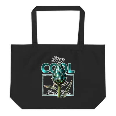 Organic Cotton Tote Bag – Stay Cool Shine Rare Art Print