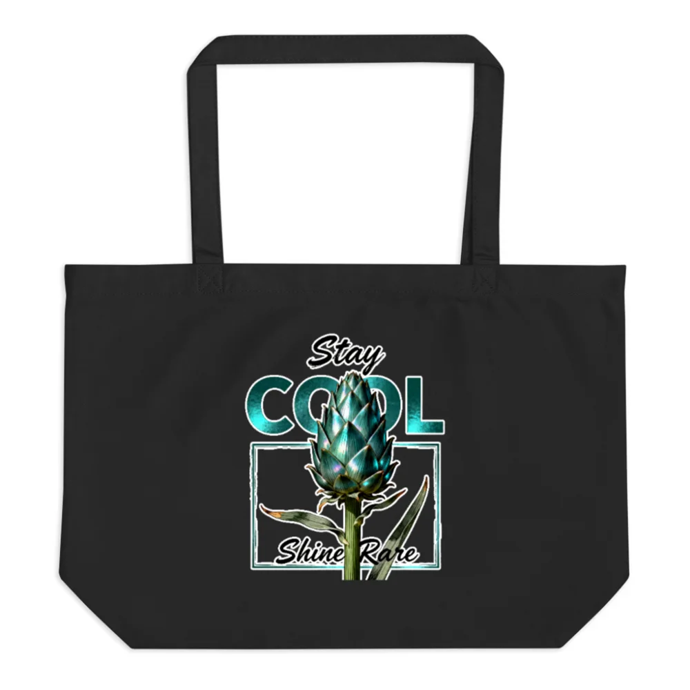 Organic Cotton Tote Bag – Stay Cool Shine Rare Art Print