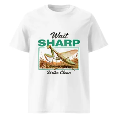 Wait Sharp Strike Clean T-Shirt – Unisex Organic Cotton Graphic Tee