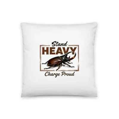Stand Heavy Charge Proud Pillow – 18x18 Inch Decorative Throw Pillow