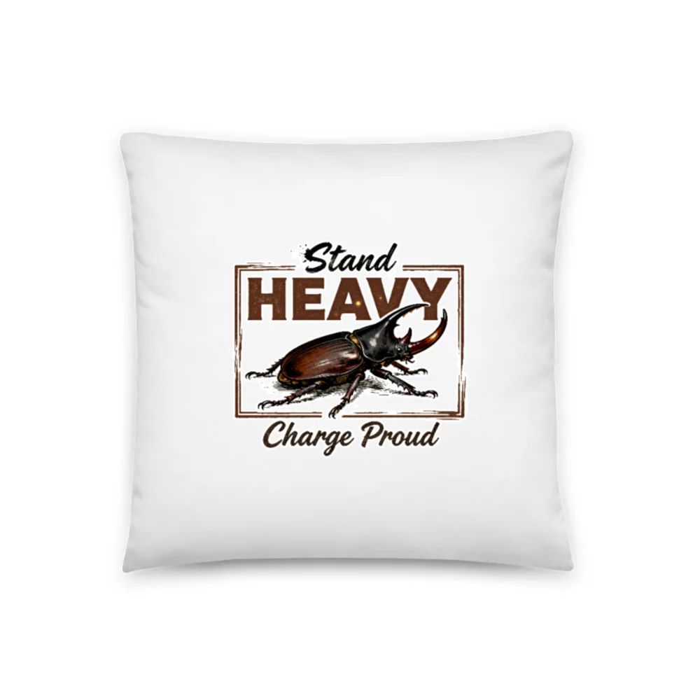 Stand Heavy Charge Proud Pillow – 18x18 Inch Decorative Throw Pillow