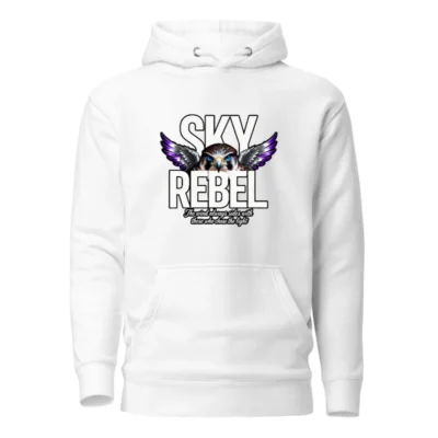 Sky Rebel Unisex Premium Pullover Hoodie –鹰翼印花潮牌连帽衫