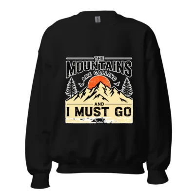 Mountains Are Calling Sweatshirt – Unisex Crewneck Graphic Pullover