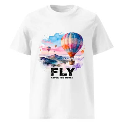 Fly Above the World T-Shirt – Unisex Organic Cotton Graphic Tee