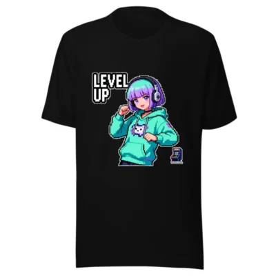 Level Up Pixel Gamer T-Shirt – Unisex Staple Tee for Gaming Fans