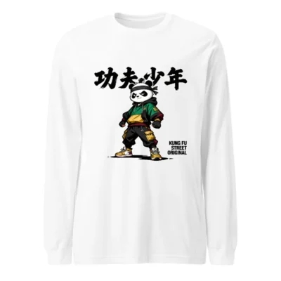 Kung Fu Panda Boy Long Sleeve Tee - Unisex Streetwear Graphic T-Shirt