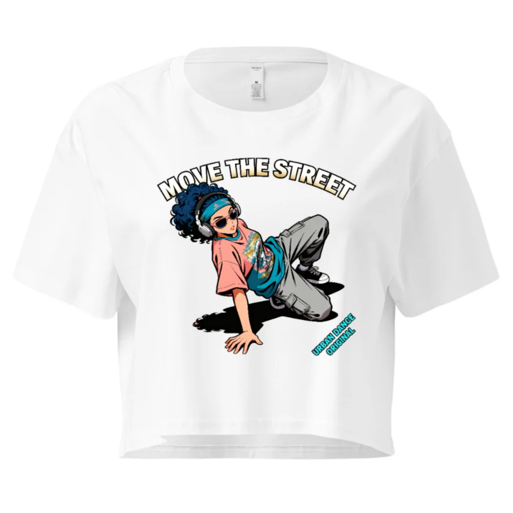 Move the Street Crop Top for Women – Urban Dance Graphic Tee