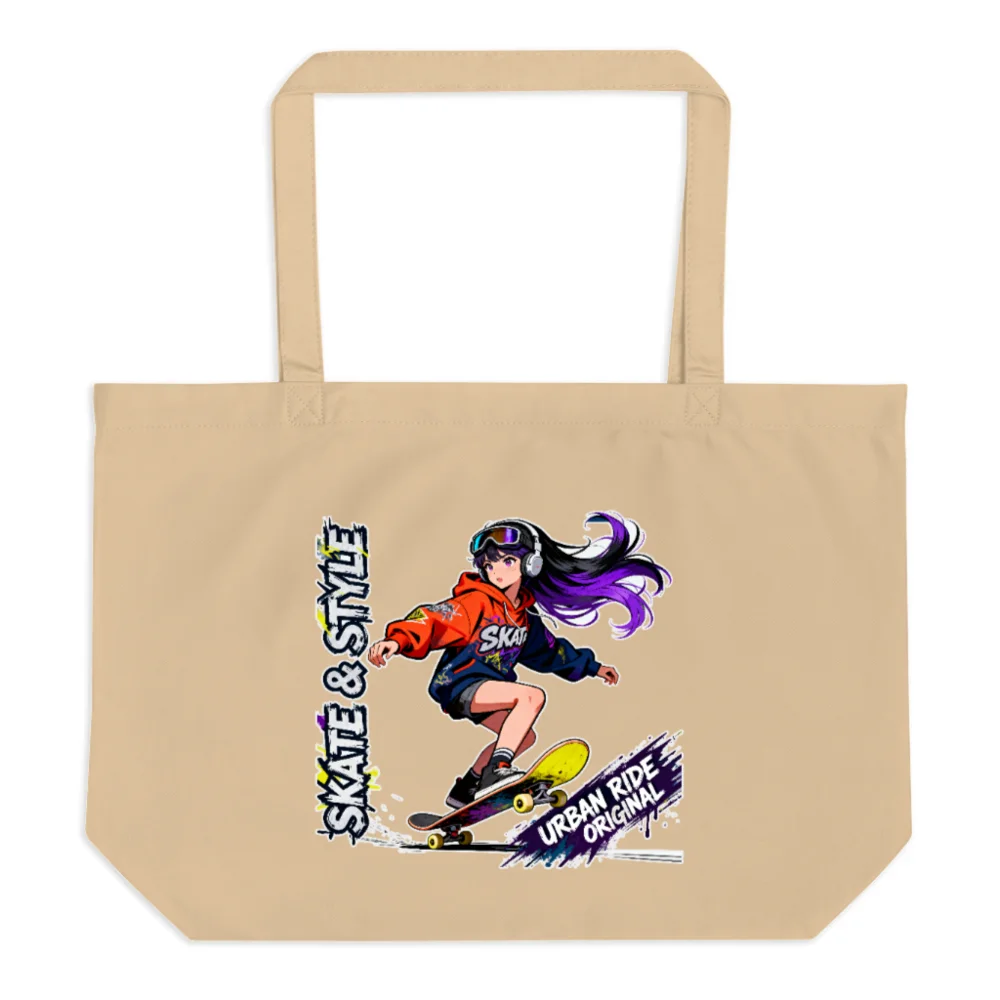 Organic Cotton Tote Bag – Skate & Style Urban Ride Design