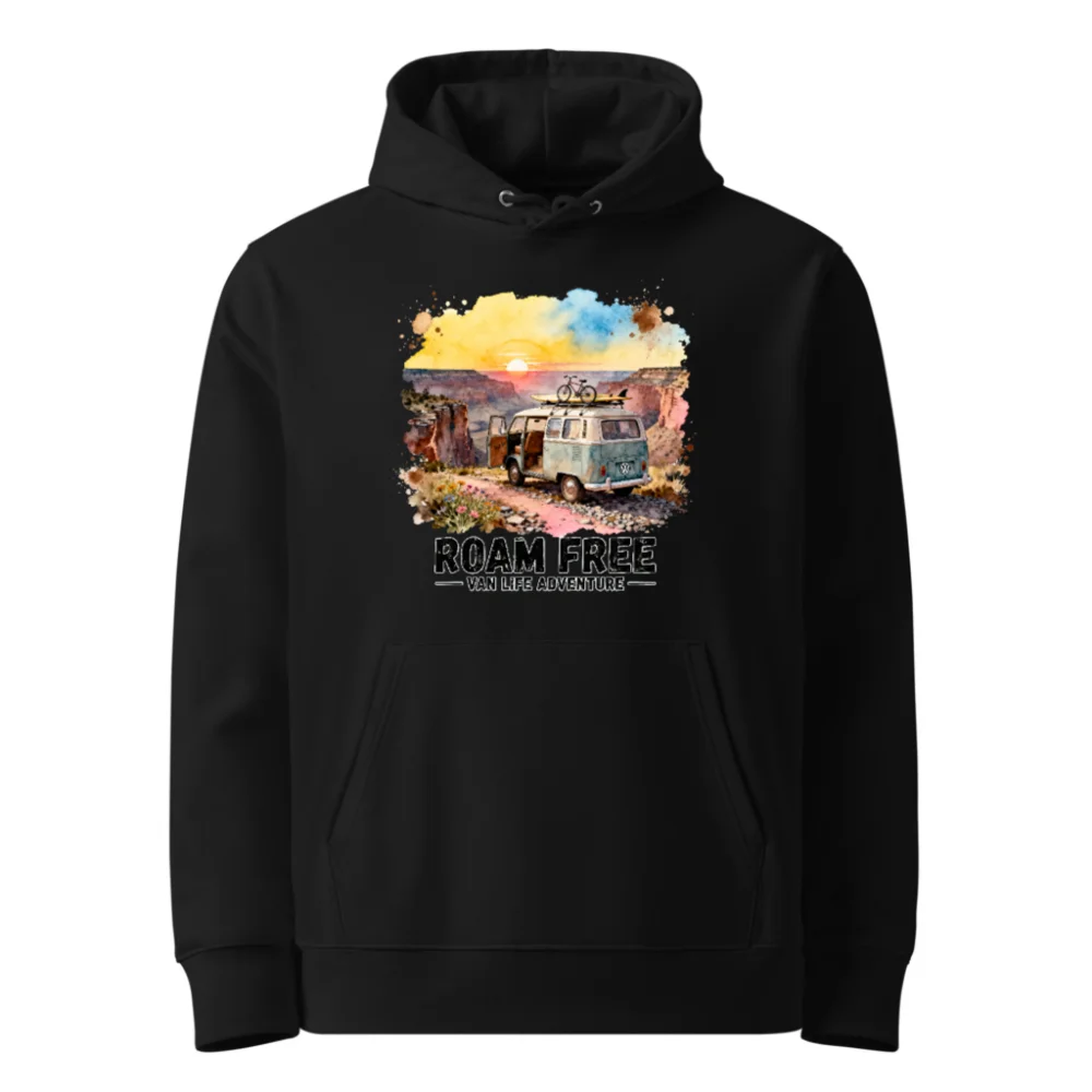 Roam Free Van Life Hoodie – Unisex Eco-Friendly Pullover
