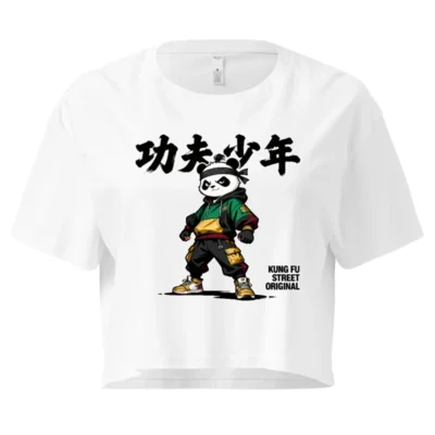 Kung Fu Panda Crop Top for Women – Streetwear Graphic Tee