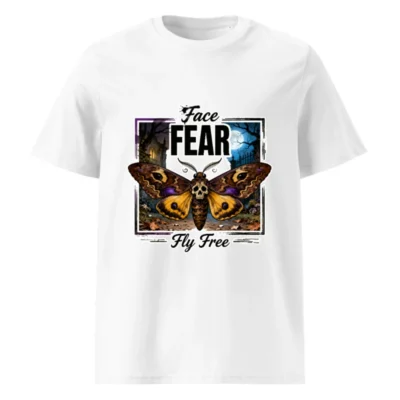 Face Fear Fly Free T-Shirt – Unisex Organic Cotton Graphic Tee