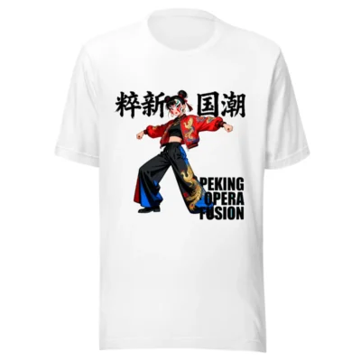 Peking Opera Fusion T-Shirt – Unisex Streetwear with Chinese Cultural Design