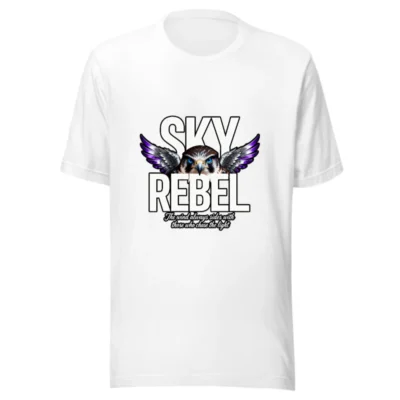 Sky Rebel Unisex T-Shirt – Bold Owl Graphic Tee for Men & Women