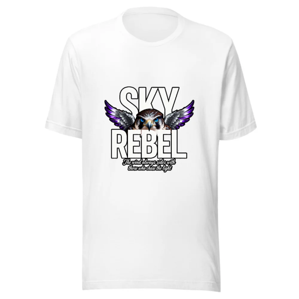Sky Rebel Unisex T-Shirt – Bold Owl Graphic Tee for Men & Women