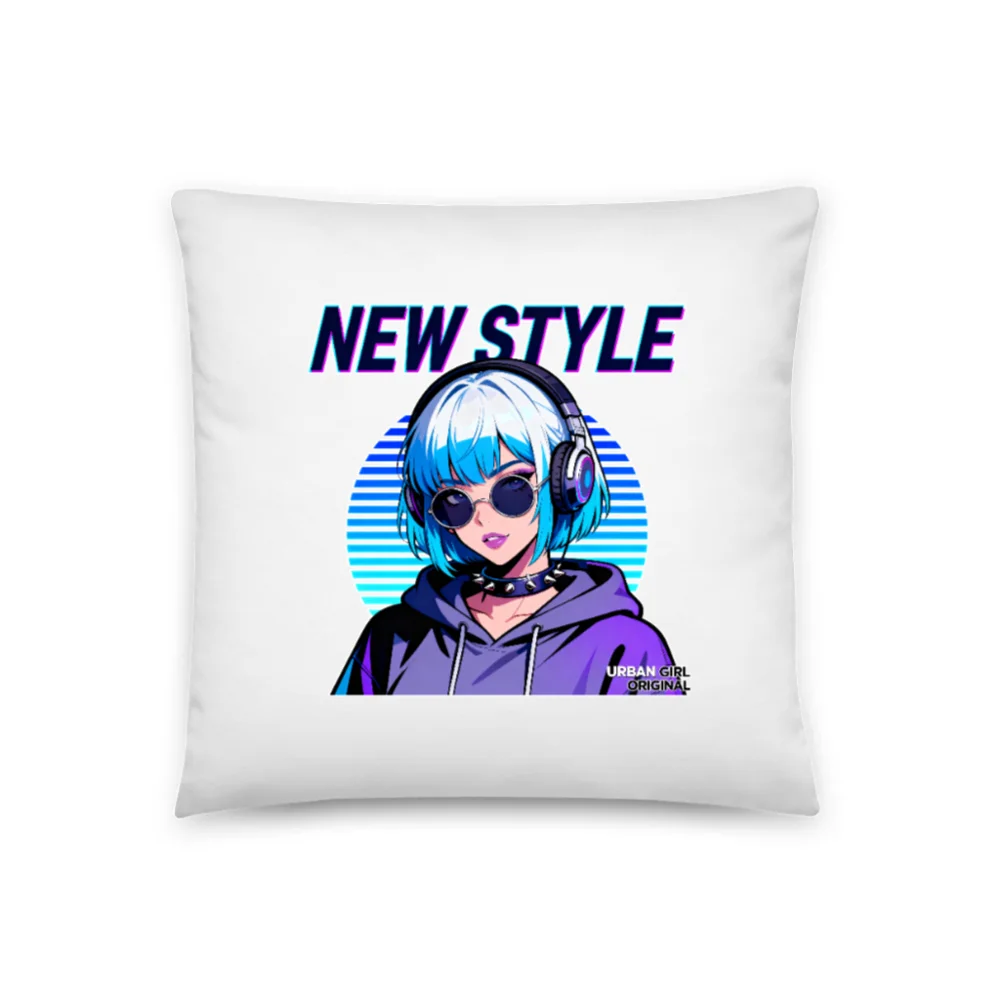 New Style Urban Girl Pillow 18x18 Inch Decorative Throw Pillow