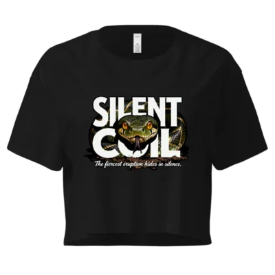 Silent Coil Women's Crop Top – Snake Graphic Tee