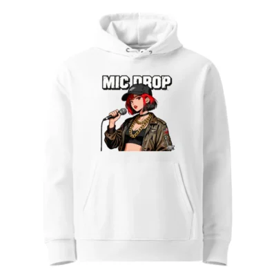 Mic Drop Unisex Eco Hoodie – Streetwear Graphic Pullover